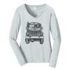 Ladies Long Sleeve Fan Favorite V Neck Tee Thumbnail