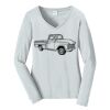 Ladies Long Sleeve Fan Favorite V Neck Tee Thumbnail