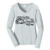 Ladies Long Sleeve Fan Favorite V Neck Tee Thumbnail