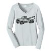 Ladies Long Sleeve Fan Favorite V Neck Tee Thumbnail