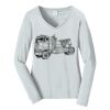 Ladies Long Sleeve Fan Favorite V Neck Tee Thumbnail