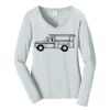 Ladies Long Sleeve Fan Favorite V Neck Tee Thumbnail