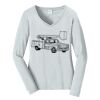 Ladies Long Sleeve Fan Favorite V Neck Tee Thumbnail