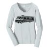 Ladies Long Sleeve Fan Favorite V Neck Tee Thumbnail