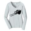 Ladies Long Sleeve Fan Favorite V Neck Tee Thumbnail