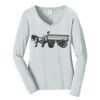 Ladies Long Sleeve Fan Favorite V Neck Tee Thumbnail