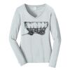 Ladies Long Sleeve Fan Favorite V Neck Tee Thumbnail