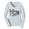 Ladies Long Sleeve Fan Favorite V Neck Tee Thumbnail