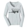 Ladies Long Sleeve Fan Favorite V Neck Tee Thumbnail