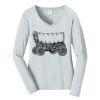 Ladies Long Sleeve Fan Favorite V Neck Tee Thumbnail