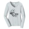 Ladies Long Sleeve Fan Favorite V Neck Tee Thumbnail