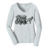 Ladies Long Sleeve Fan Favorite V Neck Tee Thumbnail