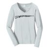 Ladies Long Sleeve Fan Favorite V Neck Tee Thumbnail