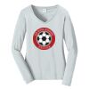 Ladies Long Sleeve Fan Favorite V Neck Tee Thumbnail