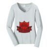 Ladies Long Sleeve Fan Favorite V Neck Tee Thumbnail