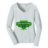 Ladies Long Sleeve Fan Favorite V Neck Tee Thumbnail