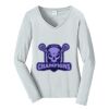 Ladies Long Sleeve Fan Favorite V Neck Tee Thumbnail