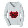 Ladies Long Sleeve Fan Favorite V Neck Tee Thumbnail