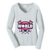 Ladies Long Sleeve Fan Favorite V Neck Tee Thumbnail