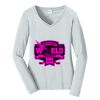 Ladies Long Sleeve Fan Favorite V Neck Tee Thumbnail