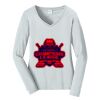 Ladies Long Sleeve Fan Favorite V Neck Tee Thumbnail