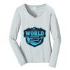 Ladies Long Sleeve Fan Favorite V Neck Tee Thumbnail