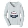 Ladies Long Sleeve Fan Favorite V Neck Tee Thumbnail