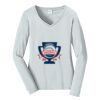 Ladies Long Sleeve Fan Favorite V Neck Tee Thumbnail