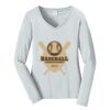 Ladies Long Sleeve Fan Favorite V Neck Tee Thumbnail