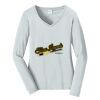 Ladies Long Sleeve Fan Favorite V Neck Tee Thumbnail