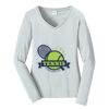 Ladies Long Sleeve Fan Favorite V Neck Tee Thumbnail