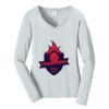 Ladies Long Sleeve Fan Favorite V Neck Tee Thumbnail