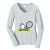 Ladies Long Sleeve Fan Favorite V Neck Tee Thumbnail