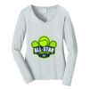 Ladies Long Sleeve Fan Favorite V Neck Tee Thumbnail