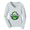 Ladies Long Sleeve Fan Favorite V Neck Tee Thumbnail