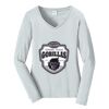 Ladies Long Sleeve Fan Favorite V Neck Tee Thumbnail