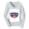 Ladies Long Sleeve Fan Favorite V Neck Tee Thumbnail