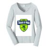 Ladies Long Sleeve Fan Favorite V Neck Tee Thumbnail