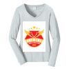 Ladies Long Sleeve Fan Favorite V Neck Tee Thumbnail