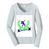 Ladies Long Sleeve Fan Favorite V Neck Tee Thumbnail