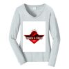 Ladies Long Sleeve Fan Favorite V Neck Tee Thumbnail