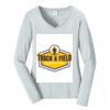 Ladies Long Sleeve Fan Favorite V Neck Tee Thumbnail