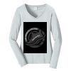 Ladies Long Sleeve Fan Favorite V Neck Tee Thumbnail