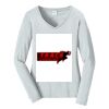 Ladies Long Sleeve Fan Favorite V Neck Tee Thumbnail