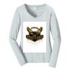 Ladies Long Sleeve Fan Favorite V Neck Tee Thumbnail