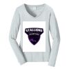 Ladies Long Sleeve Fan Favorite V Neck Tee Thumbnail