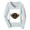 Ladies Long Sleeve Fan Favorite V Neck Tee Thumbnail