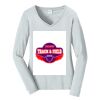 Ladies Long Sleeve Fan Favorite V Neck Tee Thumbnail