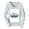 Ladies Long Sleeve Fan Favorite V Neck Tee Thumbnail