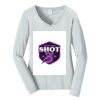 Ladies Long Sleeve Fan Favorite V Neck Tee Thumbnail